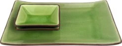 Sushi Servies Set 2 Personen | Groen | Luxe Sushi Servies | Handgemaakt | Sushi Bord En Schaaltjes | 2 Paar Chopsticks | Japanse Kwaliteit | Kirin Gumi Fine Collection | Keramiek | Vaatwasser Bestendig | 5-delig -Merkloos Winkel 1200x462