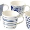 Royal Doulton Pacific - 6x Mok / Beker - Porselein - Wit / Blauw - 450 Ml - Set Van 6 Mokken -Merkloos Winkel 1200x495 1