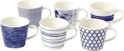 Royal Doulton Pacific - 6x Mok / Beker - Porselein - Wit / Blauw - 450 Ml - Set Van 6 Mokken 19 Royal Doulton Pacific - 6x Mok / Beker - Porselein - Wit / Blauw - 450 Ml - Set Van 6 Mokken -Merkloos Winkel 1200x495 2
