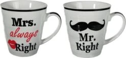 Out Of The Blue Mr. & Mrs. Right Bekers - Beker - 2 Stuks -Merkloos Winkel 1200x551 2