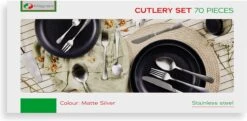 Magani - Zilveren Bestekset - Roestvrij Staal - 70-delig - Voor Acht Personen - PVD Coating 12 Magani - Zilveren Bestekset - Roestvrij Staal - 70-delig - Voor Acht Personen - PVD Coating -Merkloos Winkel 1200x590 1