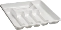 Kunststof Bestekbak/bestekhouder 7-vaks Wit 42 X 39 Cm - Keukenlade/besteklade Inzetbakken -Merkloos Winkel 1200x597