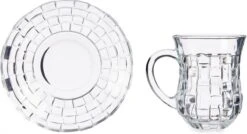 Set Van 8x Stuks Marokkaanse Theeglazen Inclusief Schotel 125 Ml - Theekopjes/koffiekopjes Van Glas - Kop En Schotel Transparant -Merkloos Winkel 1200x649 1