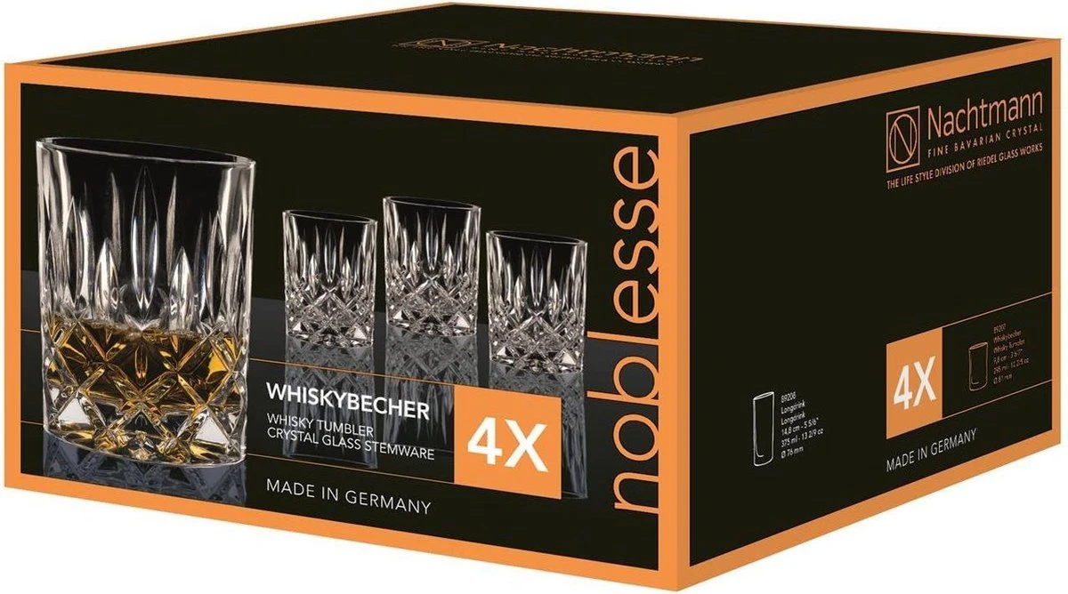 Nachtmann Noblesse Whiskeyglas - 4 Stuks - 295 Ml 6 Nachtmann Noblesse Whiskeyglas - 4 Stuks - 295 Ml - Afbeelding 4