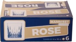 Mammoet Waterglas Rose 33 Cl Transparant 6 Stuk(s) -Merkloos Winkel 1200x673 6