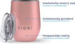 TIGR Cup - Drinkbeker - Thermosbeker - Koffie En Thee - 350ml - Rosé Goud -Merkloos Winkel 1200x711
