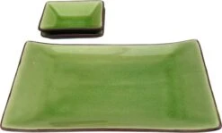 Sushi Servies Set 2 Personen | Groen | Luxe Sushi Servies | Handgemaakt | Sushi Bord En Schaaltjes | 2 Paar Chopsticks | Japanse Kwaliteit | Kirin Gumi Fine Collection | Keramiek | Vaatwasser Bestendig | 5-delig -Merkloos Winkel 1200x726 1