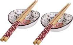 Winkrs | 2 Persoons Japanse Sushi Servies Set (rood) Met Eetstokjes, Kommetjes En Opleggers Voor Stokjes -Merkloos Winkel 1200x740 1