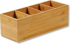 Merkloos Bestekbak FSC® Bamboe Hout - Staande Bestekhouder - Bestekbakje Houder - Bestek Bak Organizer- Bestekcassette - 35 X 14 X 12 Cm -Merkloos Winkel 1200x756