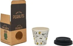 Quy Cup - 90ml Ecologische Reis Beker - Espressobeker “Peanuts Snoopy Music” Met Zwarte Siliconen Deksel -Merkloos Winkel 1200x768 3