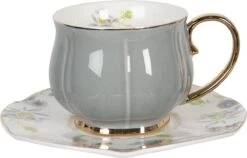 Clayre & Eef Kop En Schotel Set Van 6 250 Ml Meerkleurig Porselein Rond Bloemen Servies Cadeau Voor Haar Cappuccino -Merkloos Winkel 1200x770 2