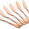 Alheco 6 Botermesjes - Smeermessen - Kleine Tapas Mesjes - RVS - Rosé Goud
