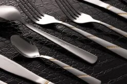 Swiss Pro+ Bestekset In Koffer-72 Delig-12 Persoons-Zwitsers Kwaliteit-Complete Set-100% Roestvrijstaal-Modern Gold -Merkloos Winkel 1200x799 17