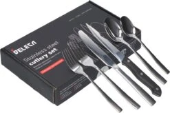 Deleca 8 Persoons Bestekset (48-delig) - Lepels, Messen, Vorken & Steakmessen - Vaatwasserbestendig - Zilver / RVS -Merkloos Winkel 1200x799 66