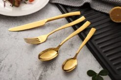Bestekset - Bestek Goud -24 Delig-Zwitsers Kwaliteit-Complete Set-100% Roestvrijstaal-Gold 24k-Goud 24K 20 Bestekset - Bestek Goud -24 Delig-Zwitsers Kwaliteit-Complete Set-100% Roestvrijstaal-Gold 24k-Goud 24K -Merkloos Winkel 1200x799 9