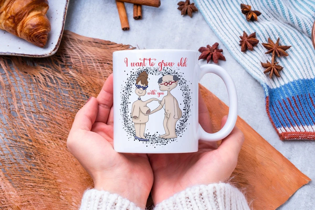 Valentijn Mok Met Tekst: I Want To Grow Old With You | Valentijn Cadeau | Valentijn Decoratie | Grappige Cadeaus | Koffiemok | Koffiebeker | Theemok | Theebeker 5 Valentijn Mok Met Tekst: I Want To Grow Old With You | Valentijn Cadeau | Valentijn Decoratie | Grappige Cadeaus | Koffiemok | Koffiebeker | Theemok | Theebeker - Afbeelding 3
