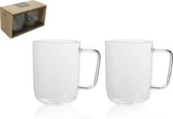 Gusta Fika - Glas - 400ml - Koffie Thee - Set 2 Stuks -Merkloos Winkel 1200x828 3