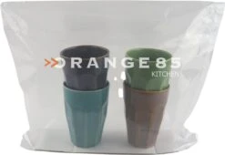 Orange85 Cappuccino Mokken - Latte Macchiato Glazen - 330 Ml - Hittebestendig - Set Van 4 - Porselein - Multicolor - Cappuccino Glazen - Cappuccino Kopjes -Merkloos Winkel 1200x828 6