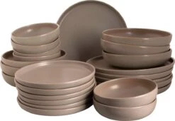 Palmer Serviesset Sandy Loam Stoneware 6-persoons 24-delig Grijs -Merkloos Winkel 1200x828 8
