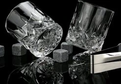 Olvy Whiskey Set Met 2 Whiskey Glazen En 8 Whiskey Stones - Incl. Opbergzakje, Onderzetters En Tang - Cadeauset - Luxe Whisky Set - Whiskey Glazen - Gift Set -Merkloos Winkel 1200x830 4