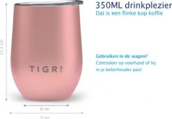 TIGR Cup - Drinkbeker - Thermosbeker - Koffie En Thee - 350ml - Rosé Goud -Merkloos Winkel 1200x833 1