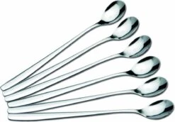 Merkloos Latte Macchiato Lepels – RVS Lange Yoghurt, Dessert Of Koffie Lepeltjes – Set Van 6 Stuks -Merkloos Winkel 1200x837