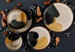 Palmer Serviesset Aquarel Stoneware 6-persoons 24-delig Beige Blauw -Merkloos Winkel 1200x838 1