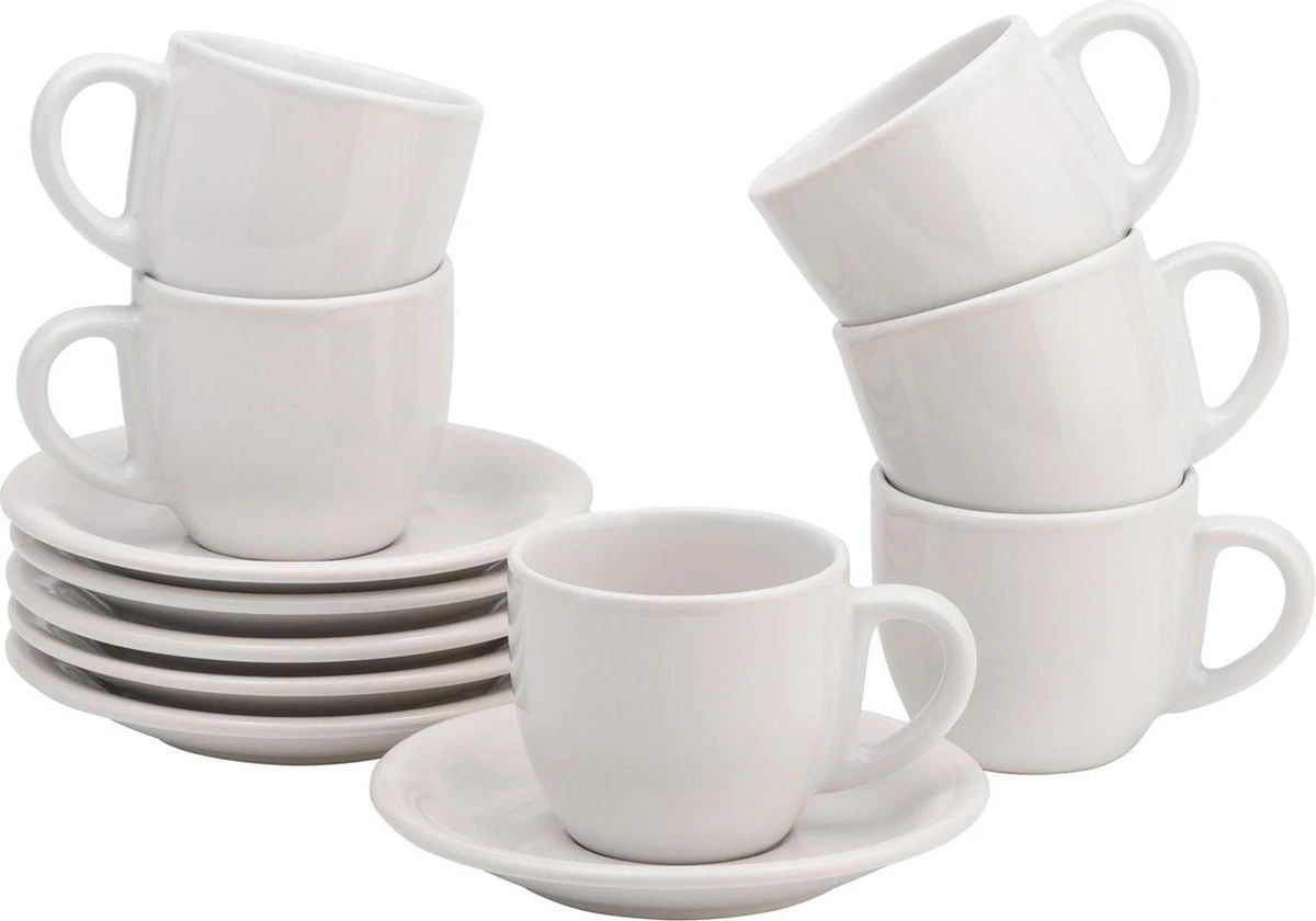 Lite-Body Hermes Kop En Schotel - 18 Cl - Set Van 6 Stuks - Wit 3 Lite-Body Hermes Kop En Schotel - 18 Cl - Set Van 6 Stuks - Wit