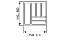 Culinorm Bestekbak - Besteklade - 40 Cm Breed X 50 Cm Diep - Grijs -Merkloos Winkel 1200x850 4