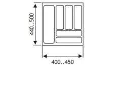 Culinorm Bestekbak - Besteklade - 45 Cm Breed X 50 Cm Diep - Grijs -Merkloos Winkel 1200x850 8