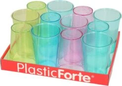 12x Stuks Drinkglazen/limonadeglazen Gekleurd 200 Ml - Sapglazen/waterglazen Onbreekbaar Kunststof Voor Kinderen -Merkloos Winkel 1200x852 4