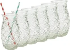 Merkloos Beker - Glas Ananas - 6 Stuks - Zomer - Cocktail -400ml -Merkloos Winkel 1200x857 5
