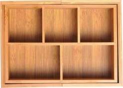 Verstelbare Lade Organizer - Voor Bestek/Keuken/Bureau/Make-Up/Accessoires – Uitschuifbare Lade Inzet Verdeler - Opbergbak Doos - Verstelbaar In 5 Of 7 Compartimenten - Duurzaam Bamboe Hout -Merkloos Winkel 1200x859 2