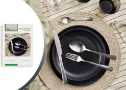 Magani - Zilveren Bestekset - Roestvrij Staal - 24-delig - Voor Zes Personen - PVD Coating -Merkloos Winkel 1200x860