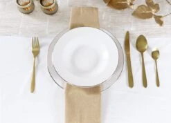 LeRijn® Serviesset Deventer 8 Persoons - 24 Delig - Licht Crème Wit Met Gouden Rand En Motief - Dinerborden - Soepborden - Dessertborden - Borden Servies - Bordenset -Merkloos Winkel 1200x864 2