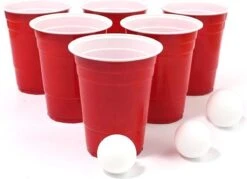 Merkloos Beerpong - 50 Stuk(s) - Red Cups Inc. 3 Ballen - Beerpong Drankspel - Plastic Bekers - Beer Pong -Merkloos Winkel 1200x870 1