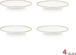 Vtwonen Serviesset - Wit-Goud - Porselein - 24-delig -Merkloos Winkel 1200x877 10