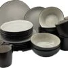 Serviesset 6 Personen - Evia Glacé - Lichgrijs / Zwart - 24-delig -Merkloos Winkel 1200x880 6