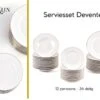 LeRijn® Serviesset Deventer 12 Persoons - 36 Delig - Licht Crème Wit Met Gouden Rand En Motief - Dinerborden - Soepborden - Dessertborden - Borden Servies - Bordenset -Merkloos Winkel 1200x886 2