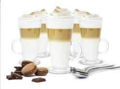 Luxe Latte Macchiato Glazen - Irish Coffee Glazen - 4 Stuks - Met Handvat - 280ml -Merkloos Winkel 1200x892 1