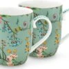 Pip Studio Jolie - Set 2 Tassen Flowers - Small 145ml - Mokken Klein - Bloemen - Groen -Merkloos Winkel 1200x892 2