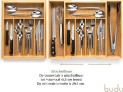Budu Uitschuifbare Bamboe Bestekbak #38 (38 Cm Diep) - Bestekcassette Hout - Besteklade - 38 X 29,5 - 47,8 Cm - 5/7 Vakken 12 Budu Uitschuifbare Bamboe Bestekbak #38 (38 Cm Diep) - Bestekcassette Hout - Besteklade - 38 X 29,5 - 47,8 Cm - 5/7 Vakken -Merkloos Winkel 1200x900 14