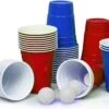 Merkloos Beerpong - 50 Stuk(s) Blue Cups & Red Cups Inc. 3 Ballen - Beerpong Drankspel - Plastic Bekers -Merkloos Winkel 1200x907 3