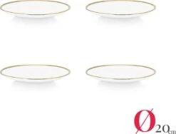 Vtwonen Serviesset - Wit-Goud - Porselein - 24-delig -Merkloos Winkel 1200x913 1