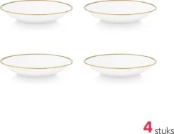 Vtwonen Serviesset - Wit-Goud - Porselein - 24-delig -Merkloos Winkel 1200x926 2