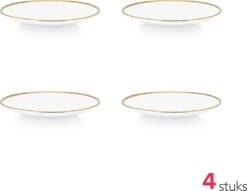 Vtwonen Serviesset - Wit-Goud - Porselein - 24-delig -Merkloos Winkel 1200x930 12