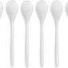 6x Eierlepeltjes Wit Kunststof 13 Cm - Keukengerei - Keukenbenodigdheden - Bestek - Lepels/lepeltjes Voor Koffie/thee/dessert/eieren -Merkloos Winkel 1200x937 2