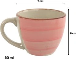 Orange85 Espresso Kopjes - Koffie - Set Van 6 - Meerdere Kleuren - 100 Ml - Aardewerk - Glazen - Met Oor - Koffiekopjes -Merkloos Winkel 1200x942 3