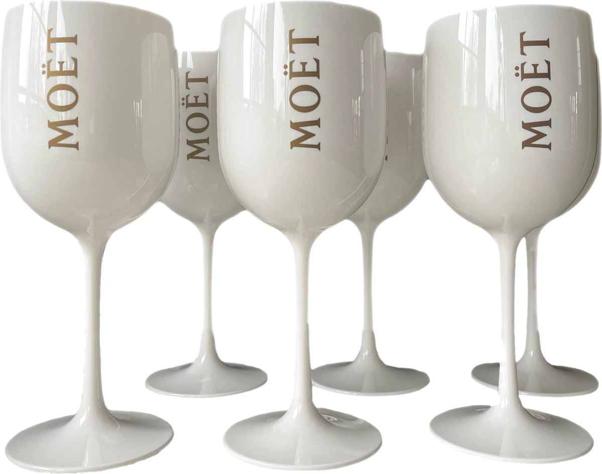 Moët & Chandon Ice - 6 Stuks Champagne Glazen (Wit) - Acryl 4 Moët & Chandon Ice - 6 Stuks Champagne Glazen (Wit) - Acryl - Afbeelding 2