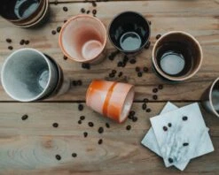 Koffiekopjes - Earth Koffiemok - Koffiebeker - Set Van 6 Kopjes - 200ML - Verschillende Kleuren - Porselein - Hip En Trendy -Merkloos Winkel 1200x960 14